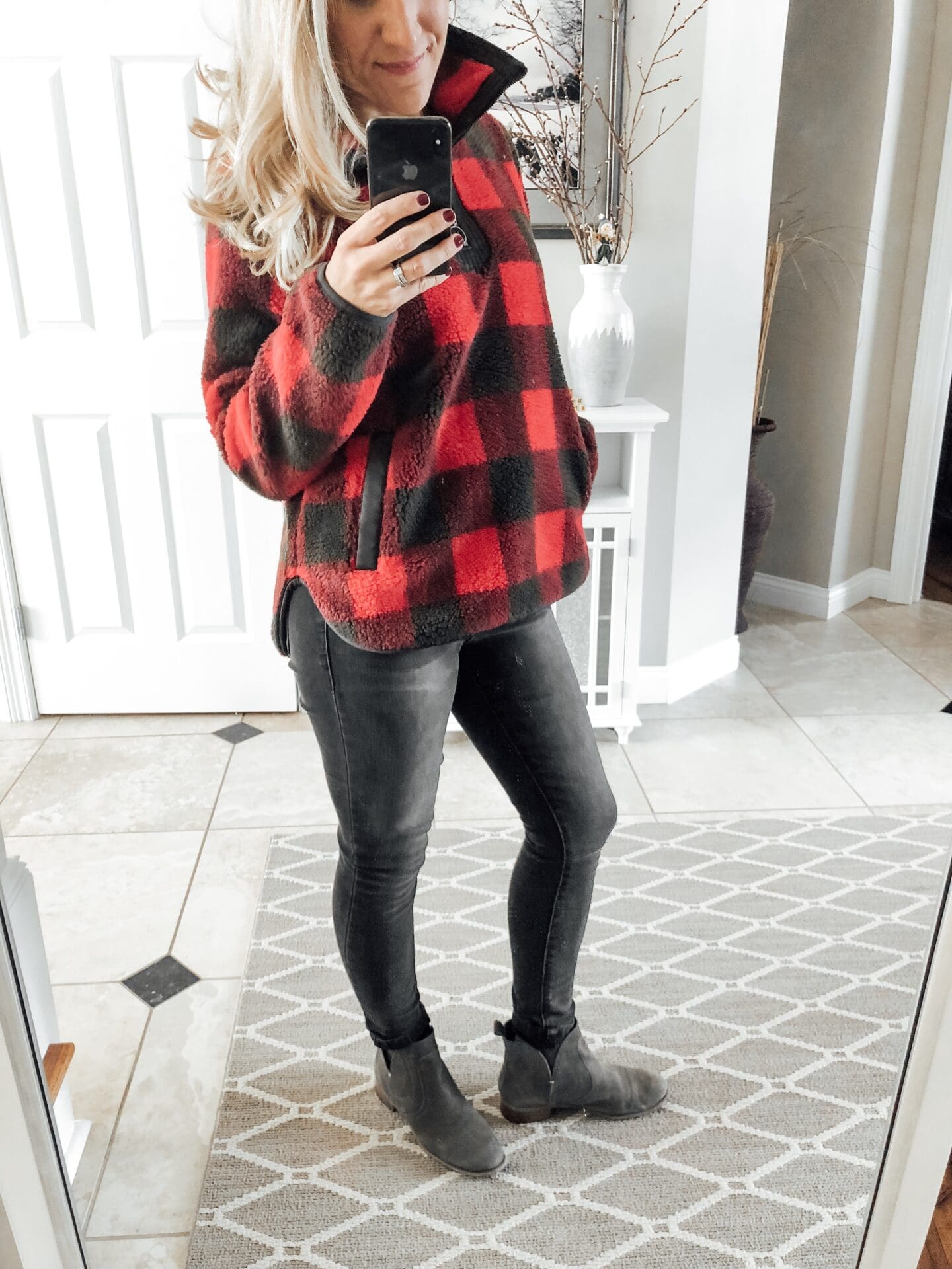 old navy buffalo plaid pullover