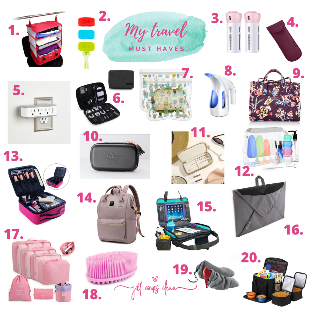MUST HAVE TRAVEL ITEMS - Jill Comes Clean stay organized while on the go