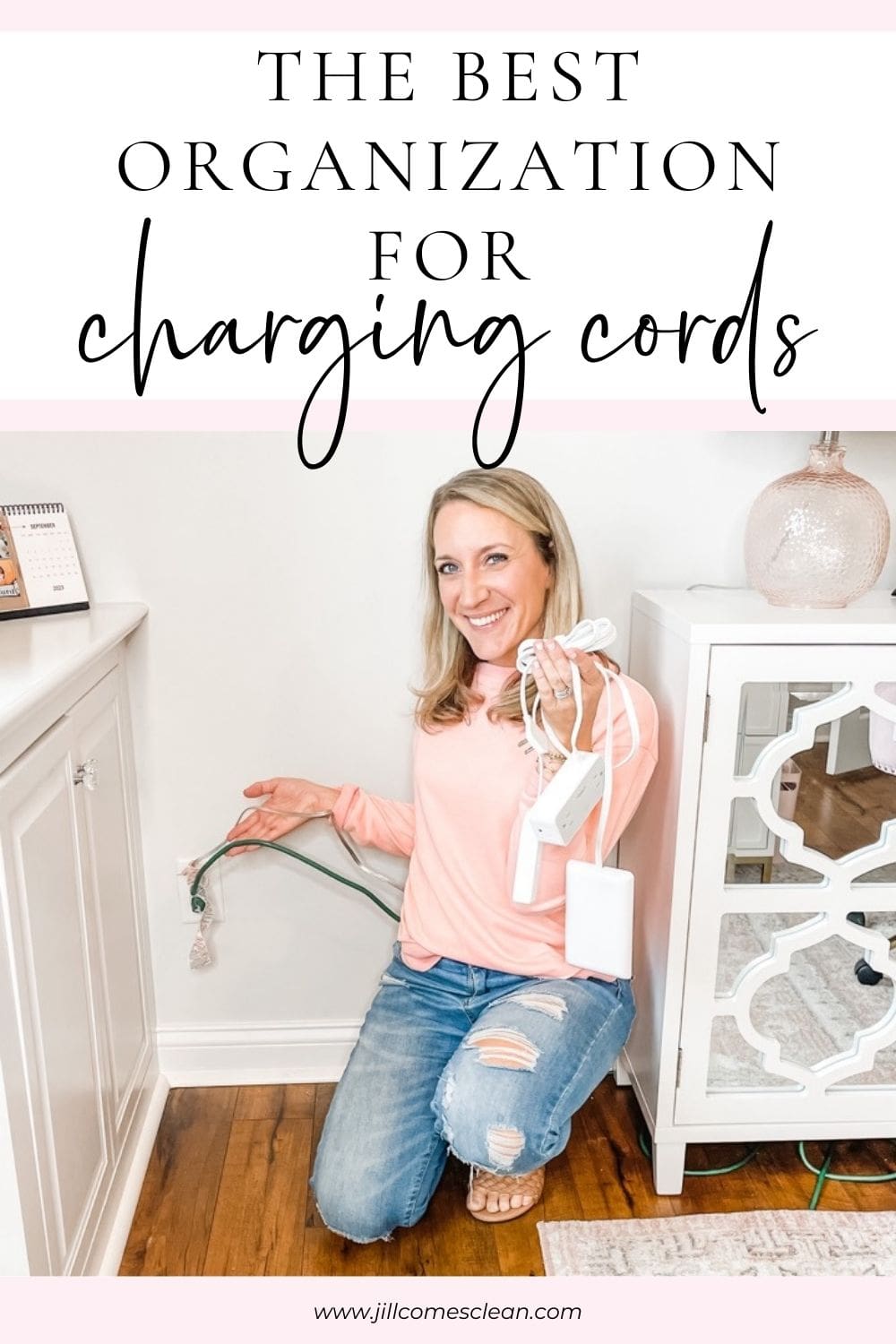 The Best Organization for Charging Cords - Jill Comes Clean